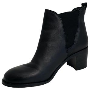 Sam Edelman Justin Black Leather Booties 6 1/2 Medium